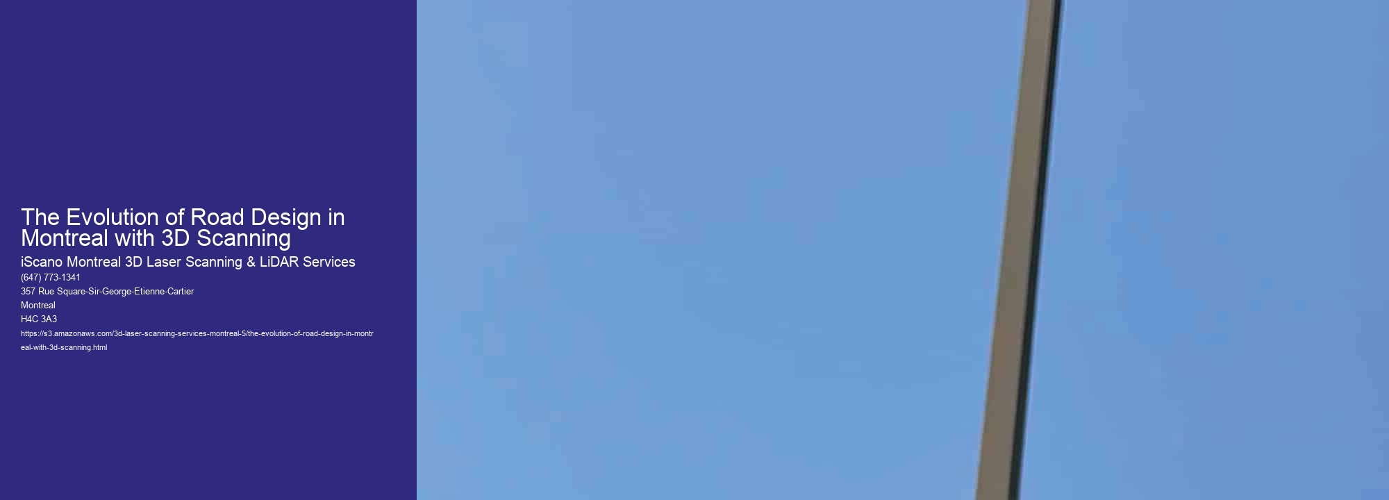 The Evolution of Road Design in Montreal with 3D Scanning