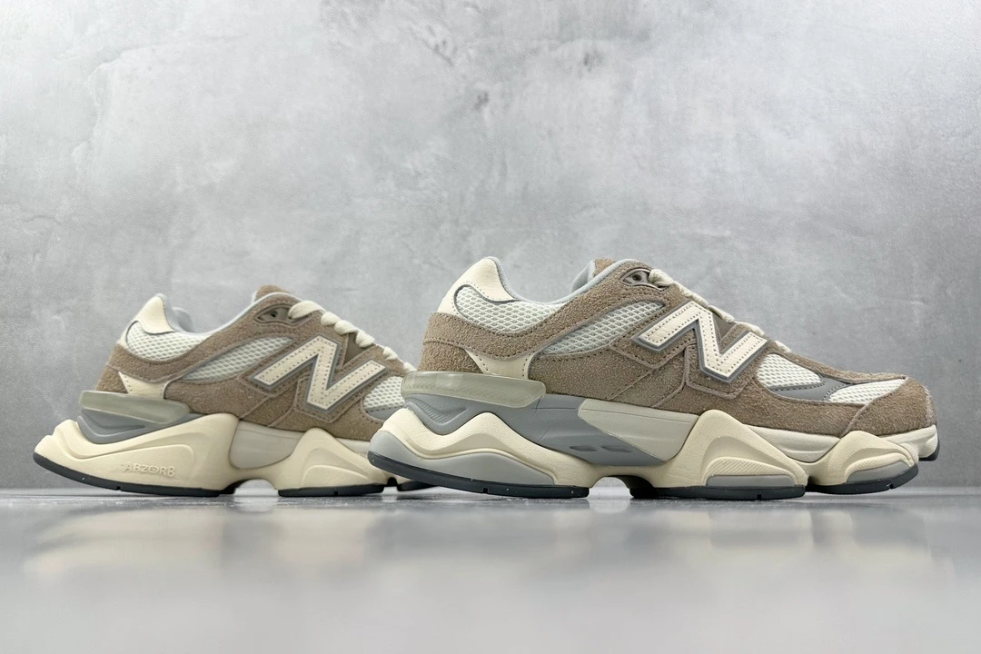 New Balance Taupe Cream Chunky Sneakers