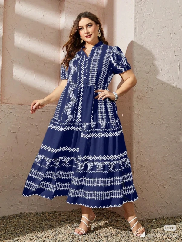 Women's Amazon Maxi Dress - Flowy V-Neck Sleeveless Summer Beach Sundress