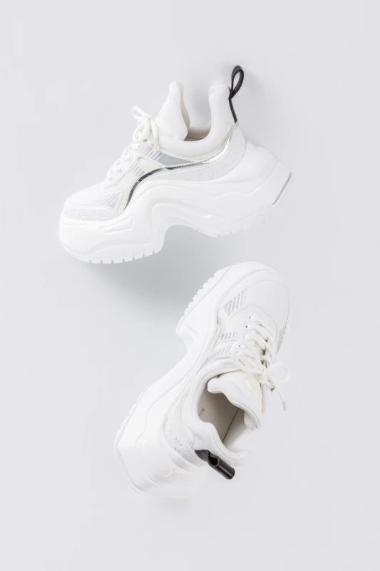 Louis Vuitton All White Wave Platform Sneakers – Arctic Pearl Chunky Luxury Trainers
