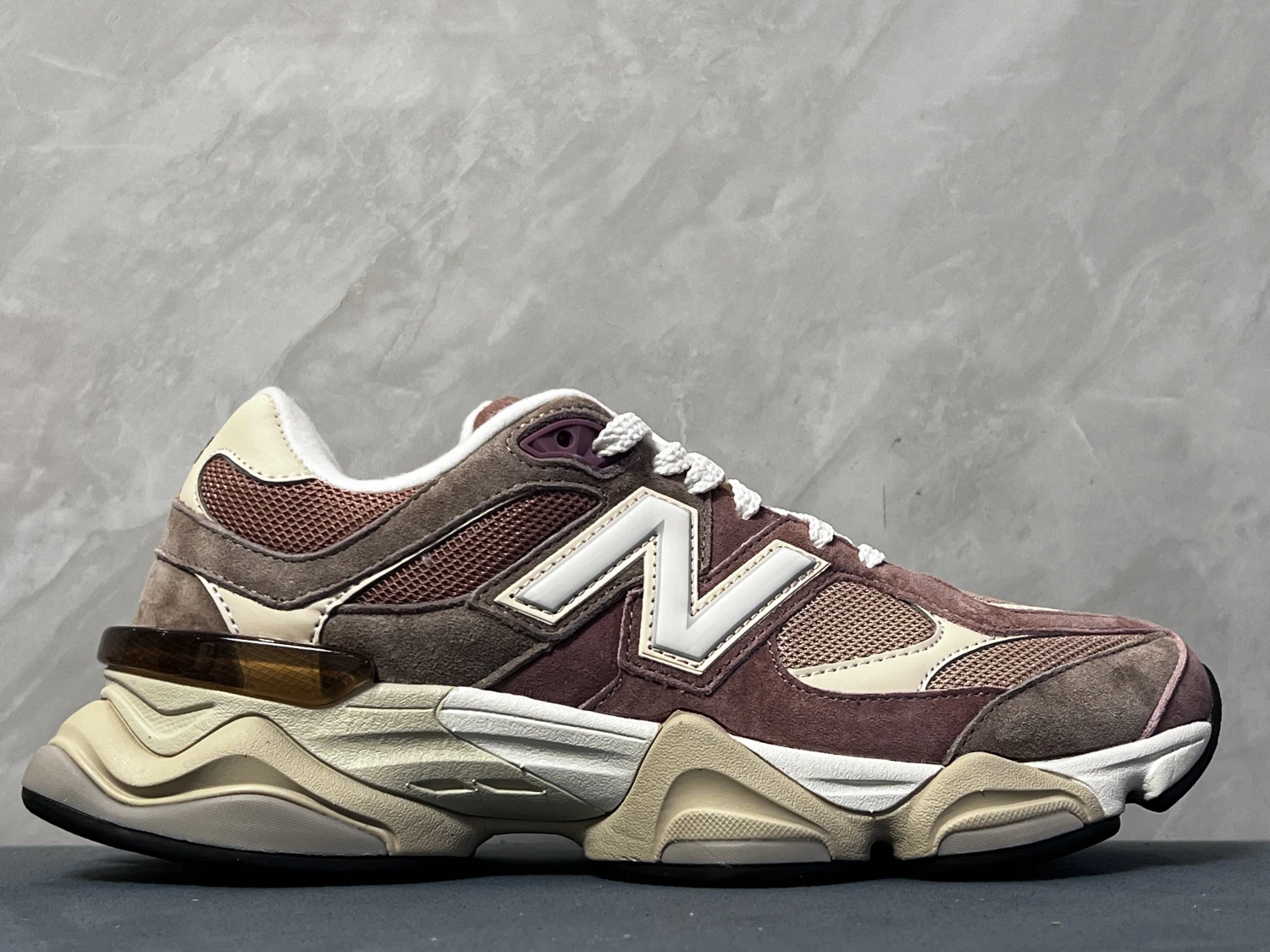 New Balance Wine Brown ABZORB Chunky Sneakers – Retro Suede Lifestyle Running Shoes