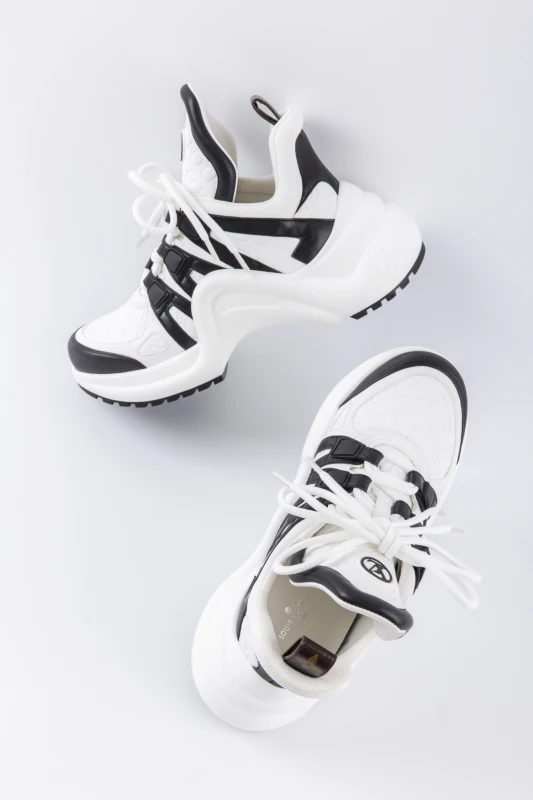 Louis Vuitton Archlight Black Platform Sneakers – White Noir Luxury Shoes