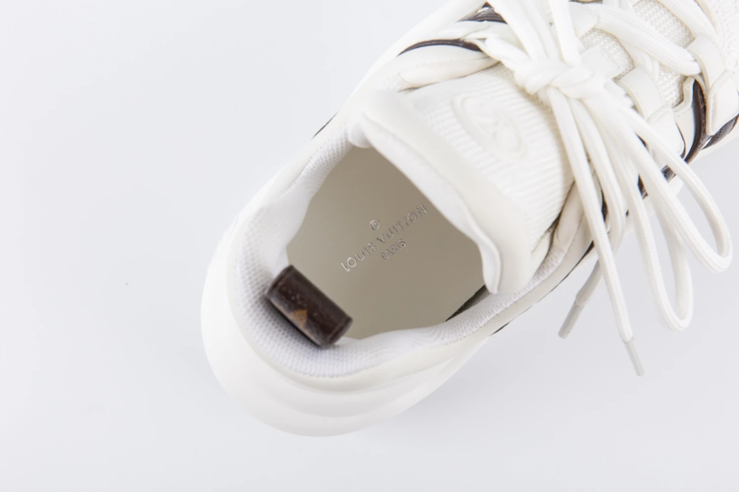 Louis Vuitton Archlight Monogram Sneakers – White Brown Luxury Platform Shoes