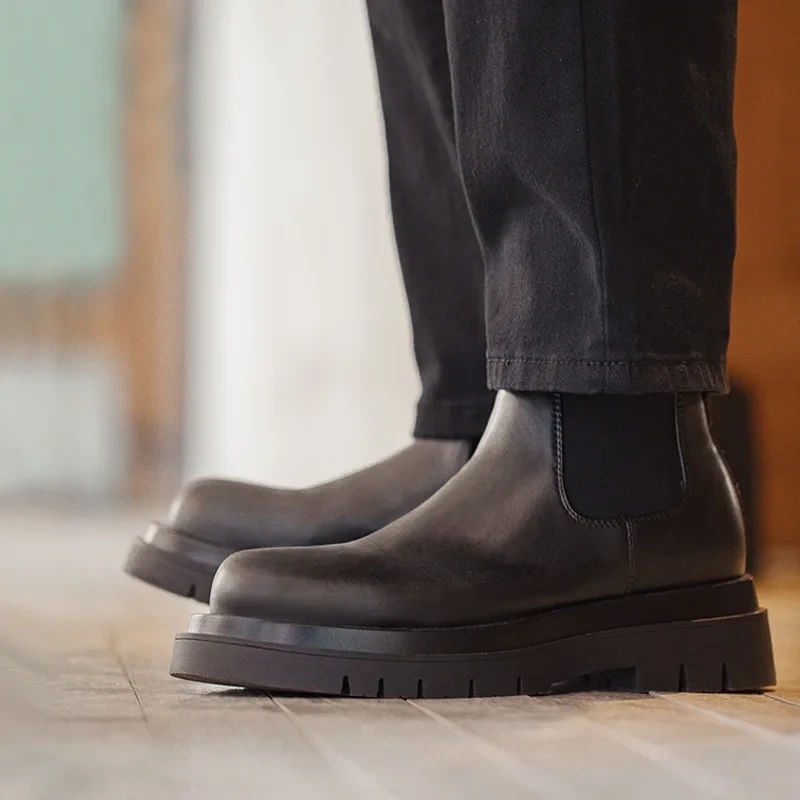 Men’s Split Leather Chelsea Boots