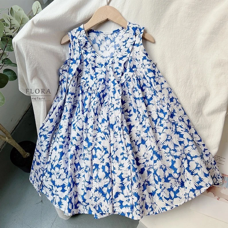 Cute Floral Print Summer Dress for Girls | Toddler & Kids Casual Beach Party Outfit