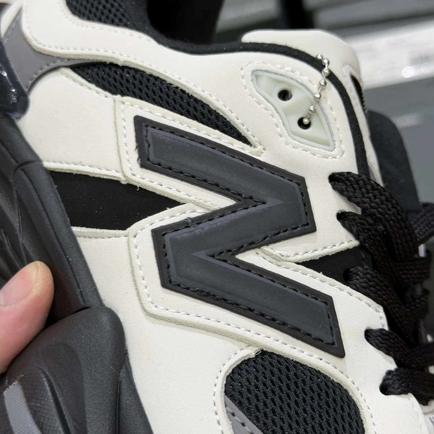 New Balance Black White Chunky Sneakers