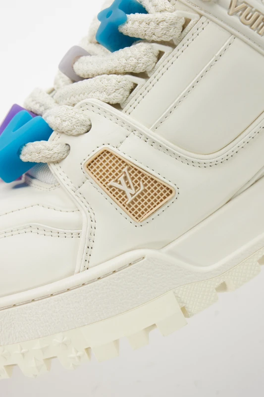 Louis Vuitton Cream Leather Trainer Sneakers – Ivory White Luxury Casual Shoes