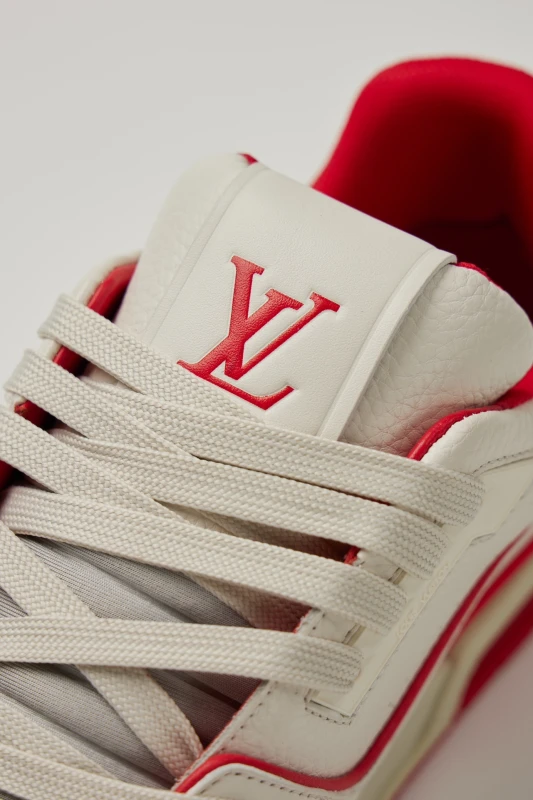 Louis Vuitton White & Red Luxury Streetwear Sneakers