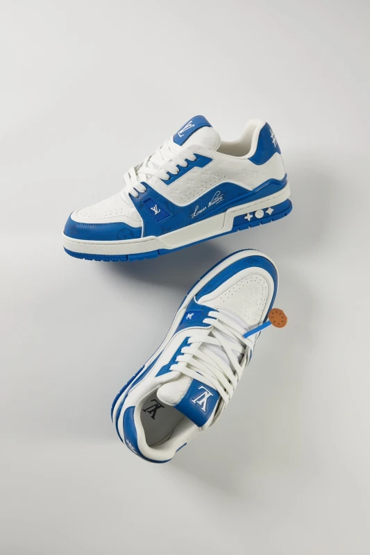 Louis Vuitton Royal Blue & White Luxury Low-Top Sneakers