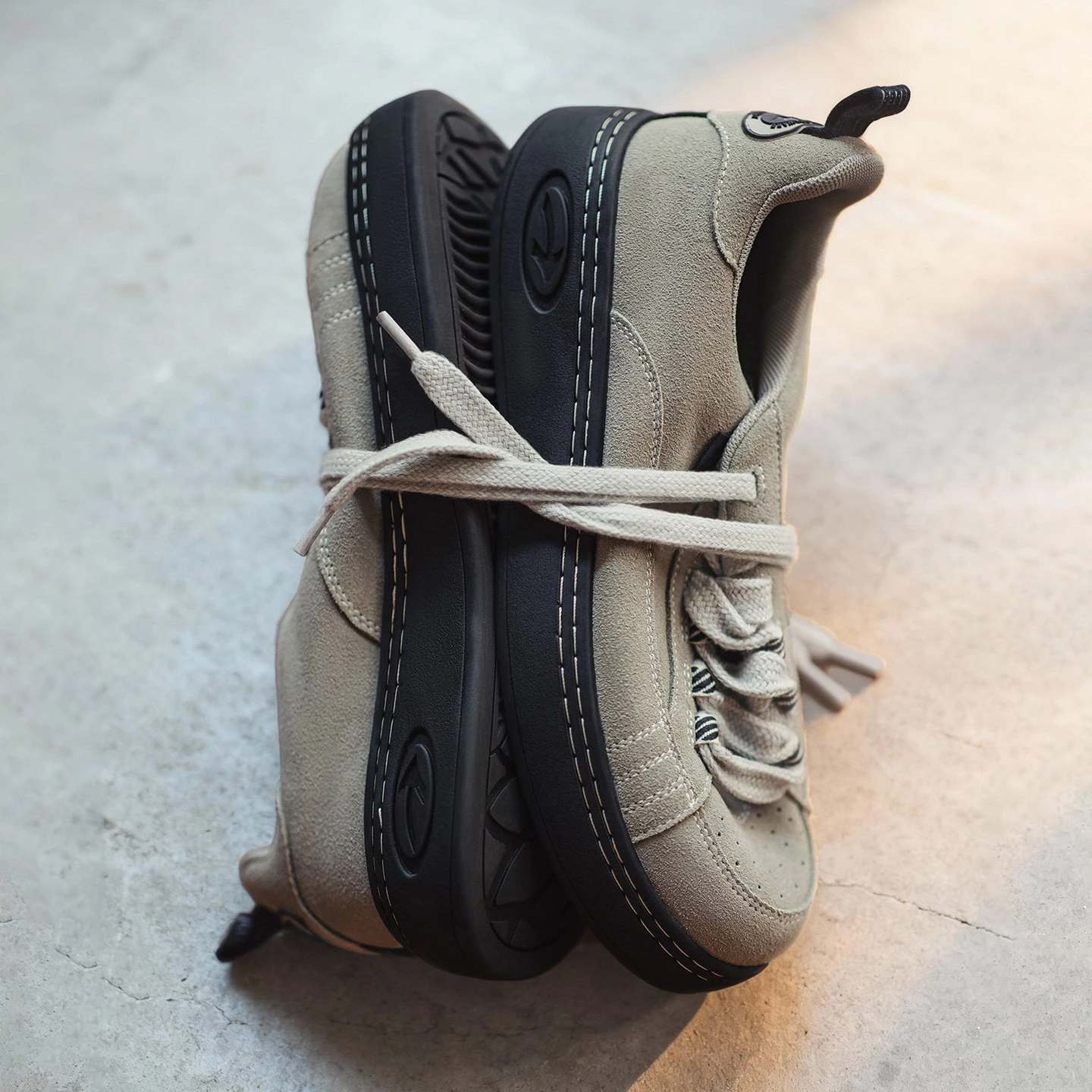 Men's Chunky Platform Skate Shoes - Grey Height Increasing Sneakers