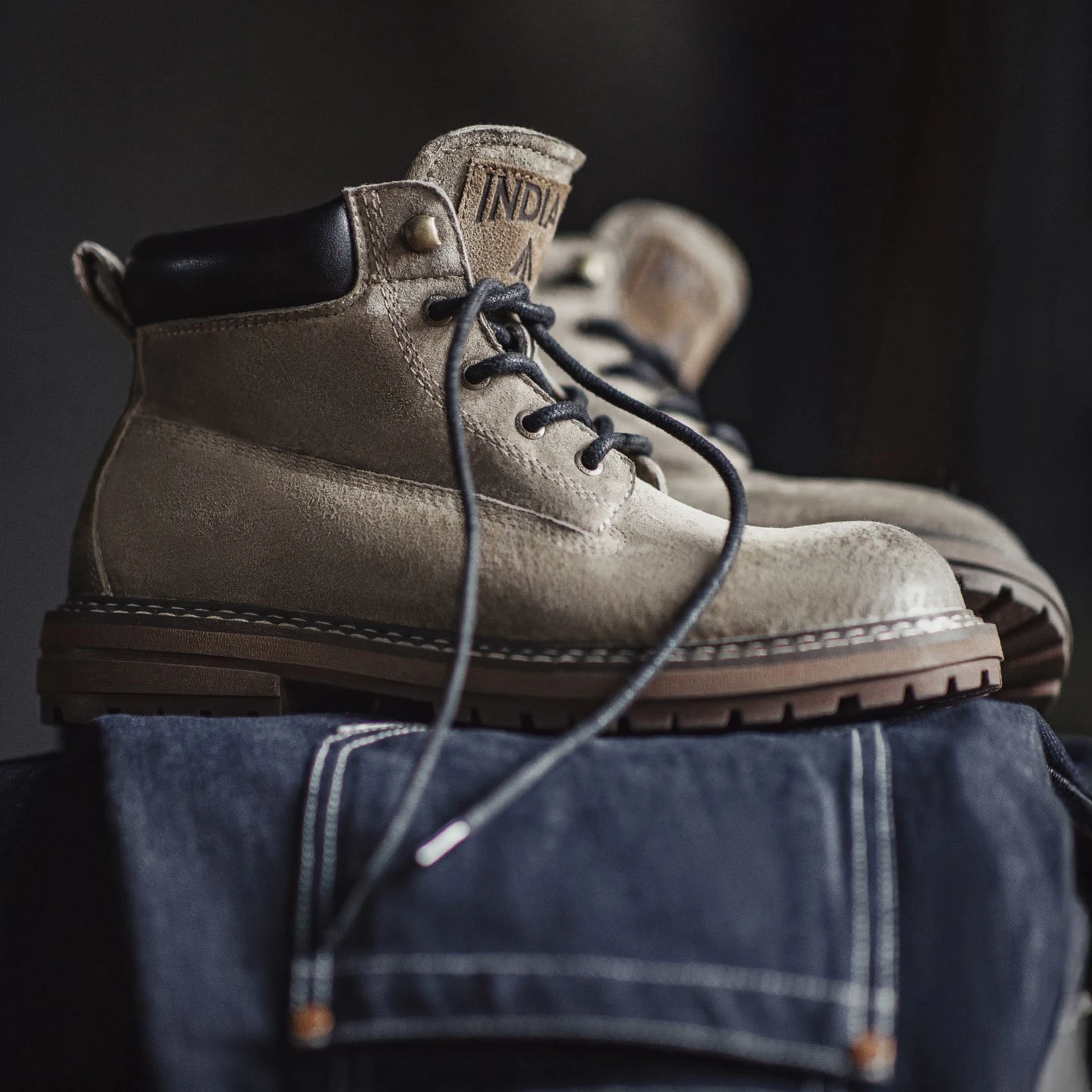 Men's Retro Work Boots - Genuine Leather High Top Desert Boots