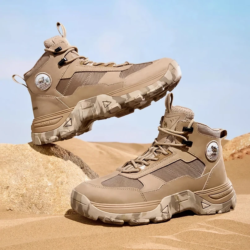 Waterproof Retro Hiking & Combat Boots with Thick Sole