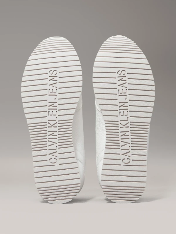 Calvin Klein Jeans Men's White Leather Sneakers