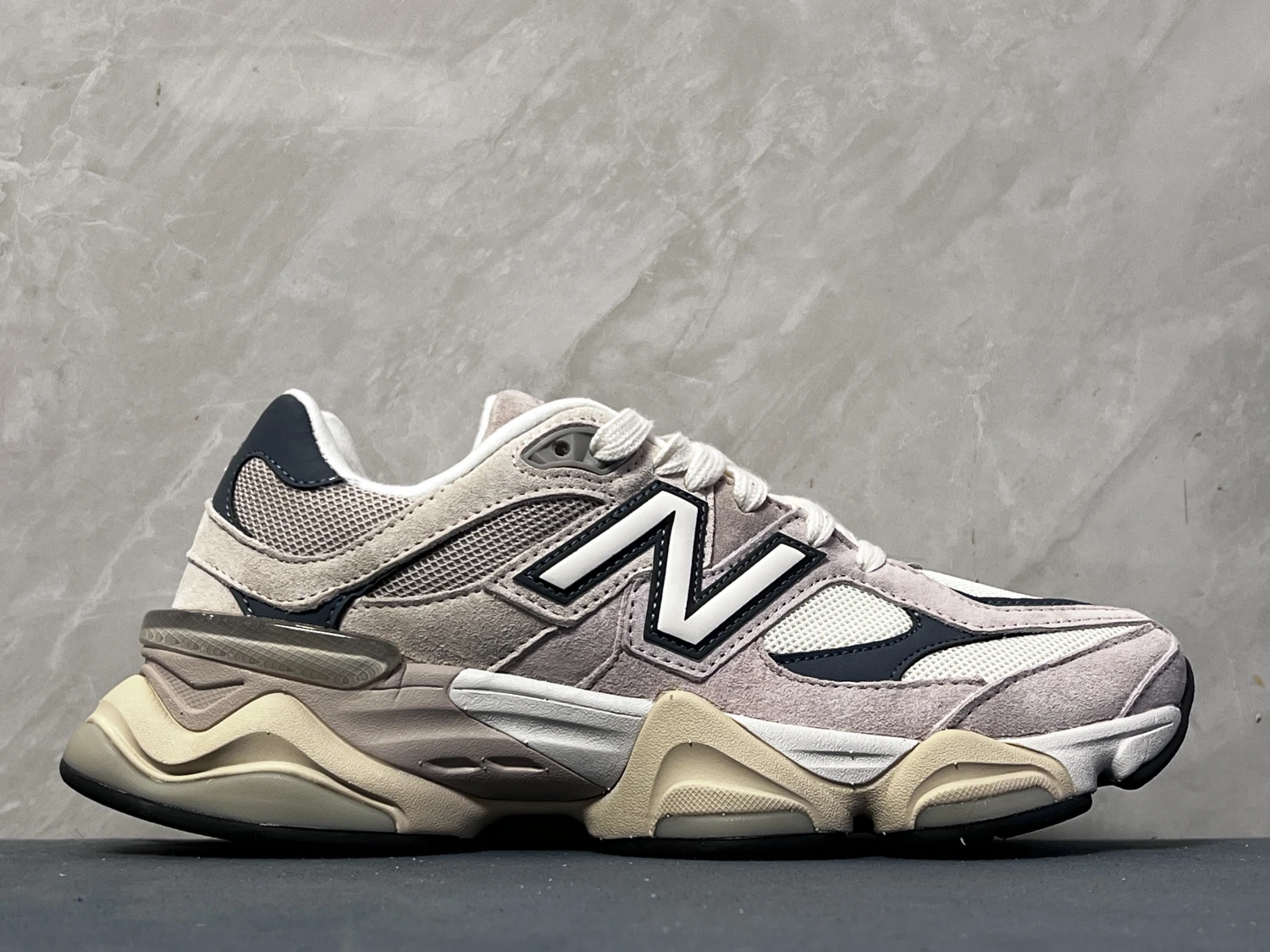 New Balance Beige Grey ABZORB Chunky Sneakers – Premium Suede Retro Lifestyle Running Shoes
