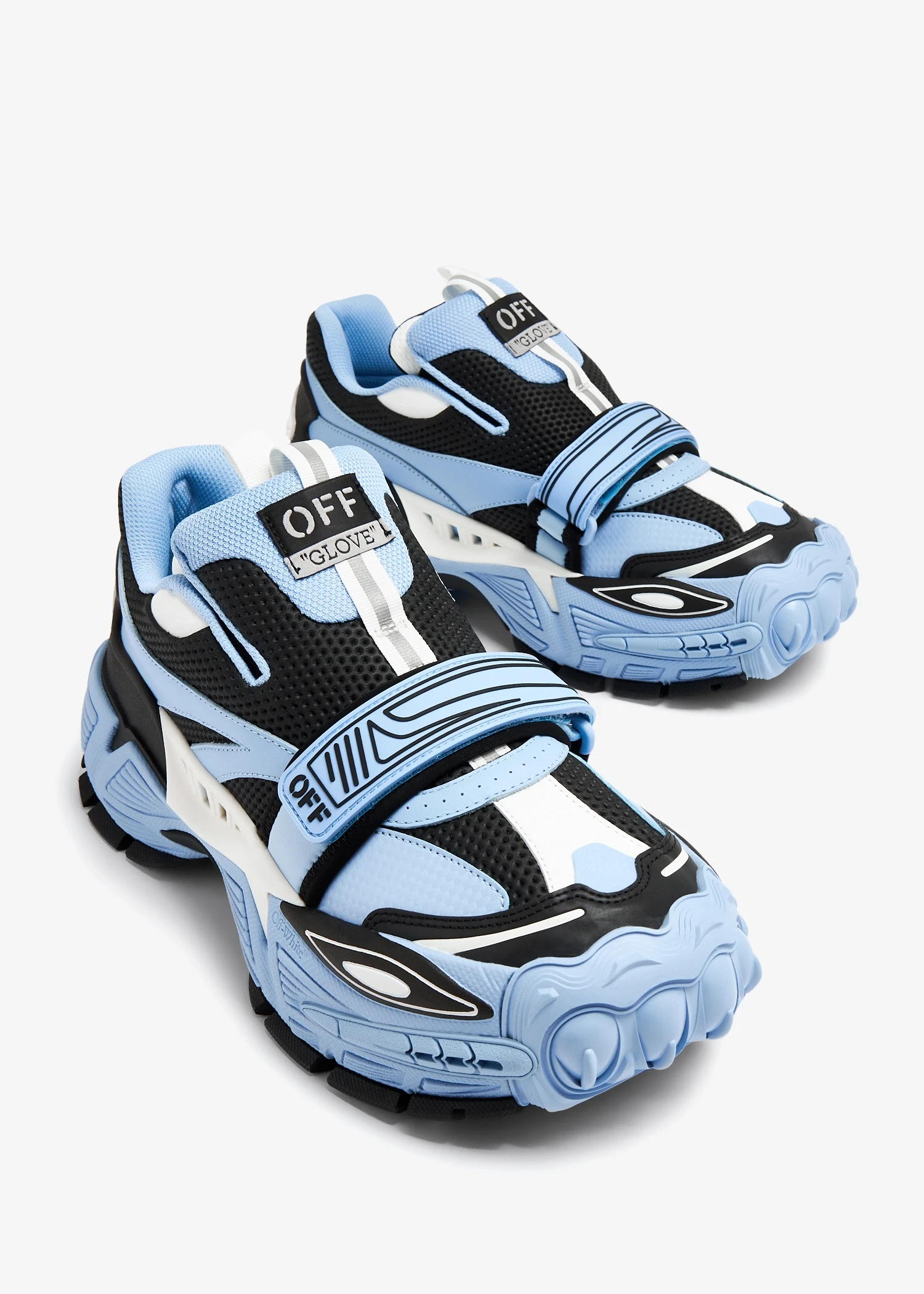 Off-White Men’s Light Blue Leather Slip-On Sneakers