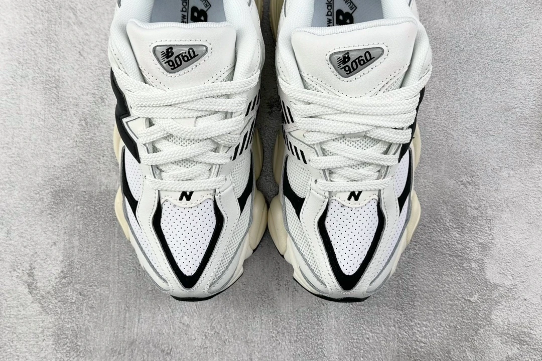 New Balance 9060 White Black Chunky Sneakers – Premium Retro Futuristic Lifestyle Shoes With ABZORB Cushioning For Men & Women