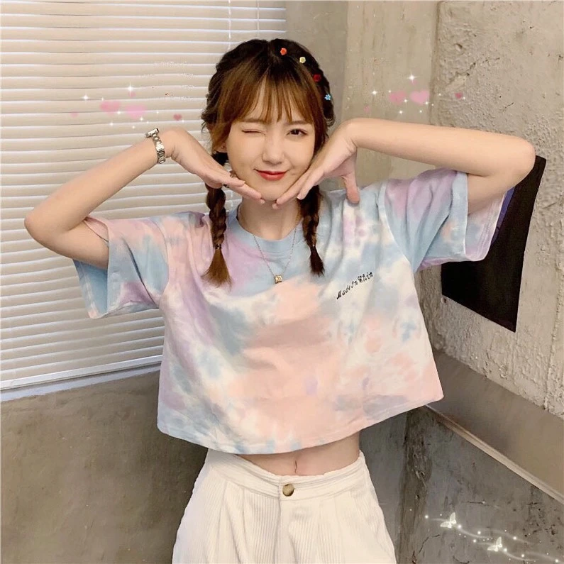 Women's Short Sleeve Umbilical Top - Trendy Casual Summer Crop Tee