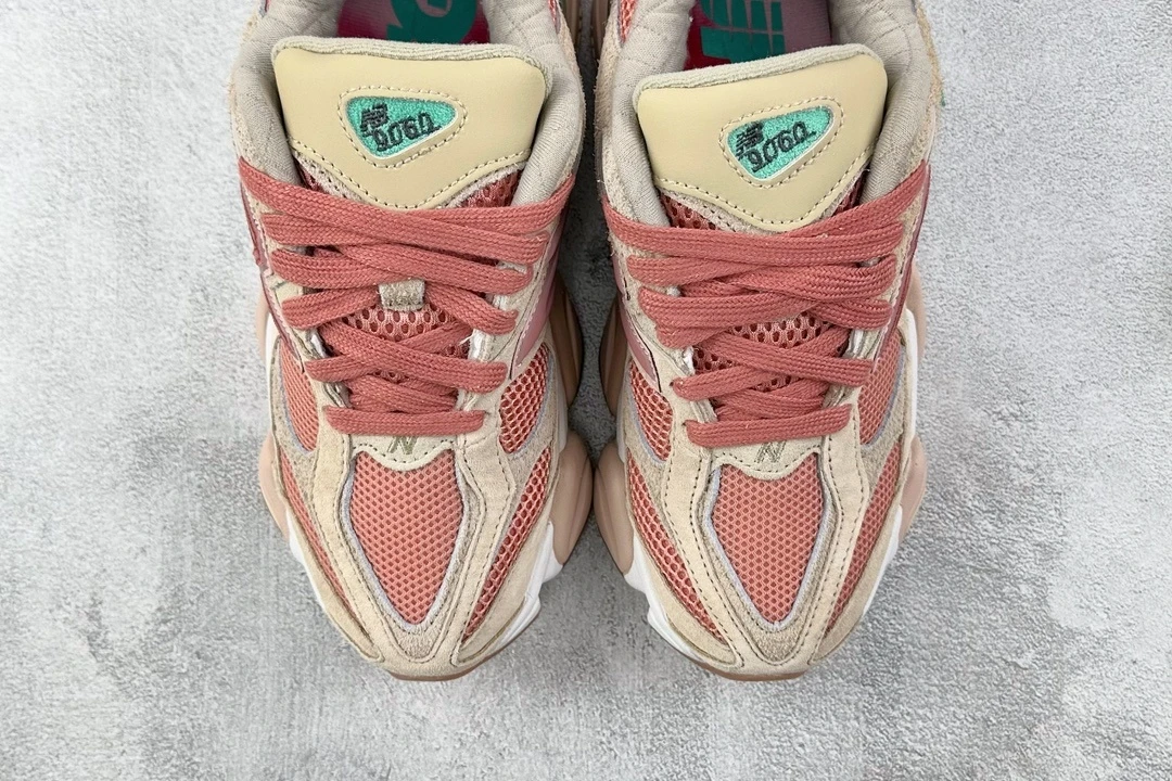 New Balance 9060 Cream Pink Chunky Sneakers – Premium ABZORB Retro Running Shoes With Soft Pastel Streetwear Aesthetic For Men & Women