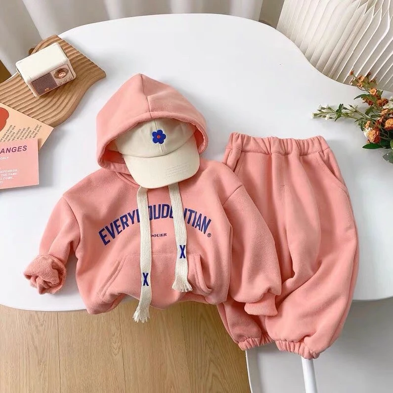 Cozy Kids Hooded Sweat Suit - Comfy Fleece Loungewear Set