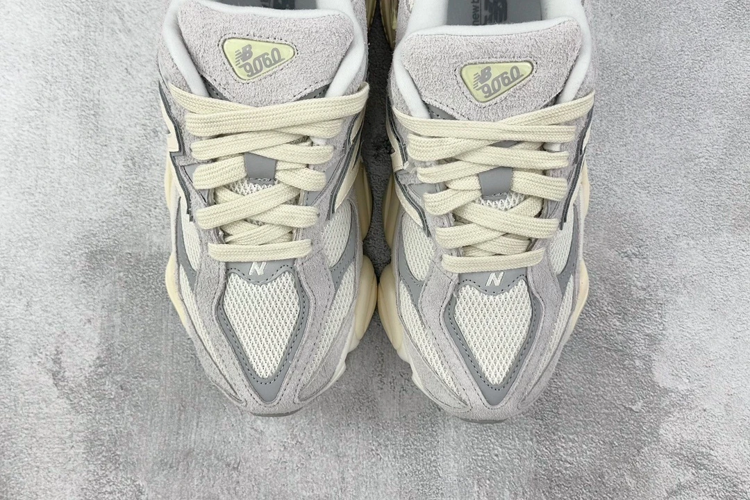 New Balance Grey Cream Chunky Sneakers