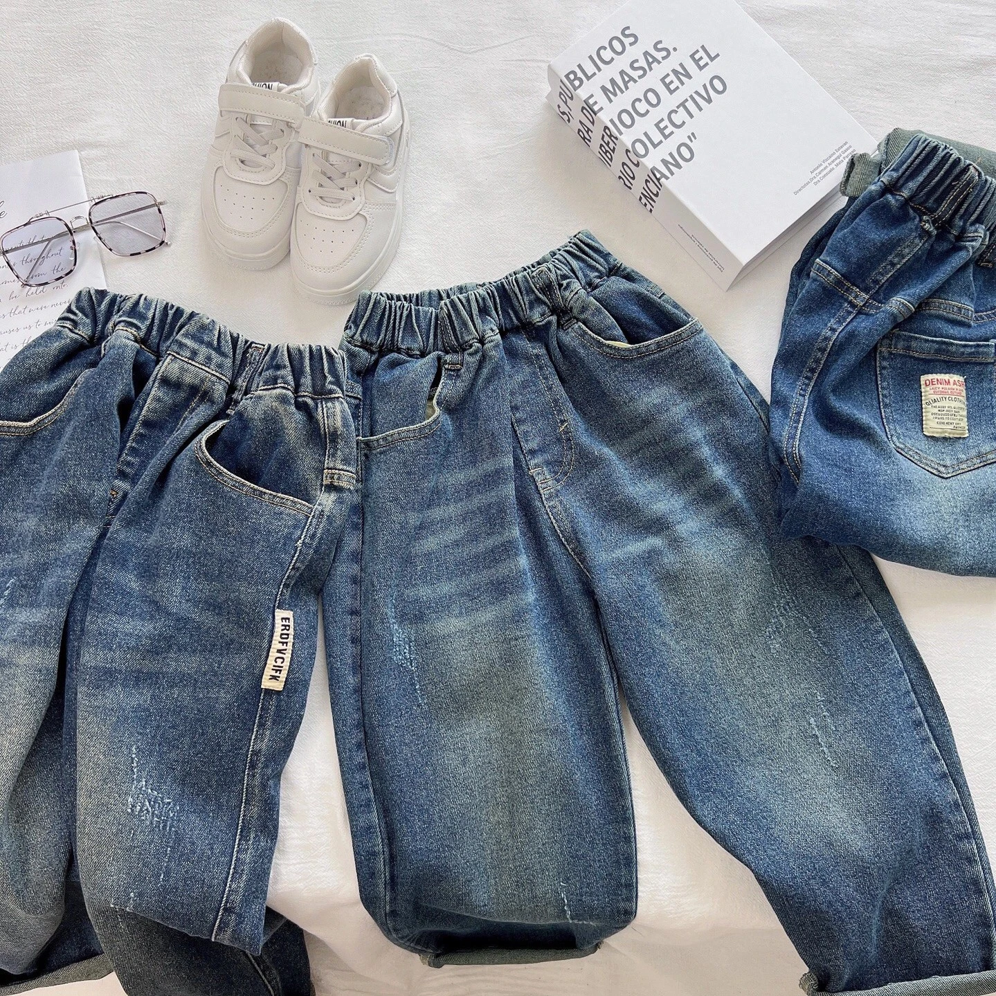 Kids' Classic Blue Denim Jeans - Comfortable & Durable for Everyday Play