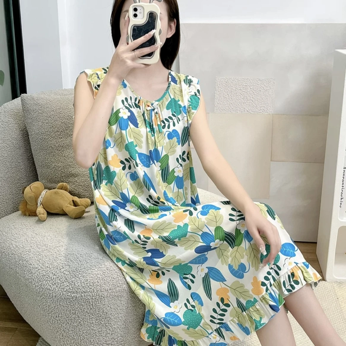Women's Soft Cotton Nightdress - Comfortable & Breathable Sleep Shirt