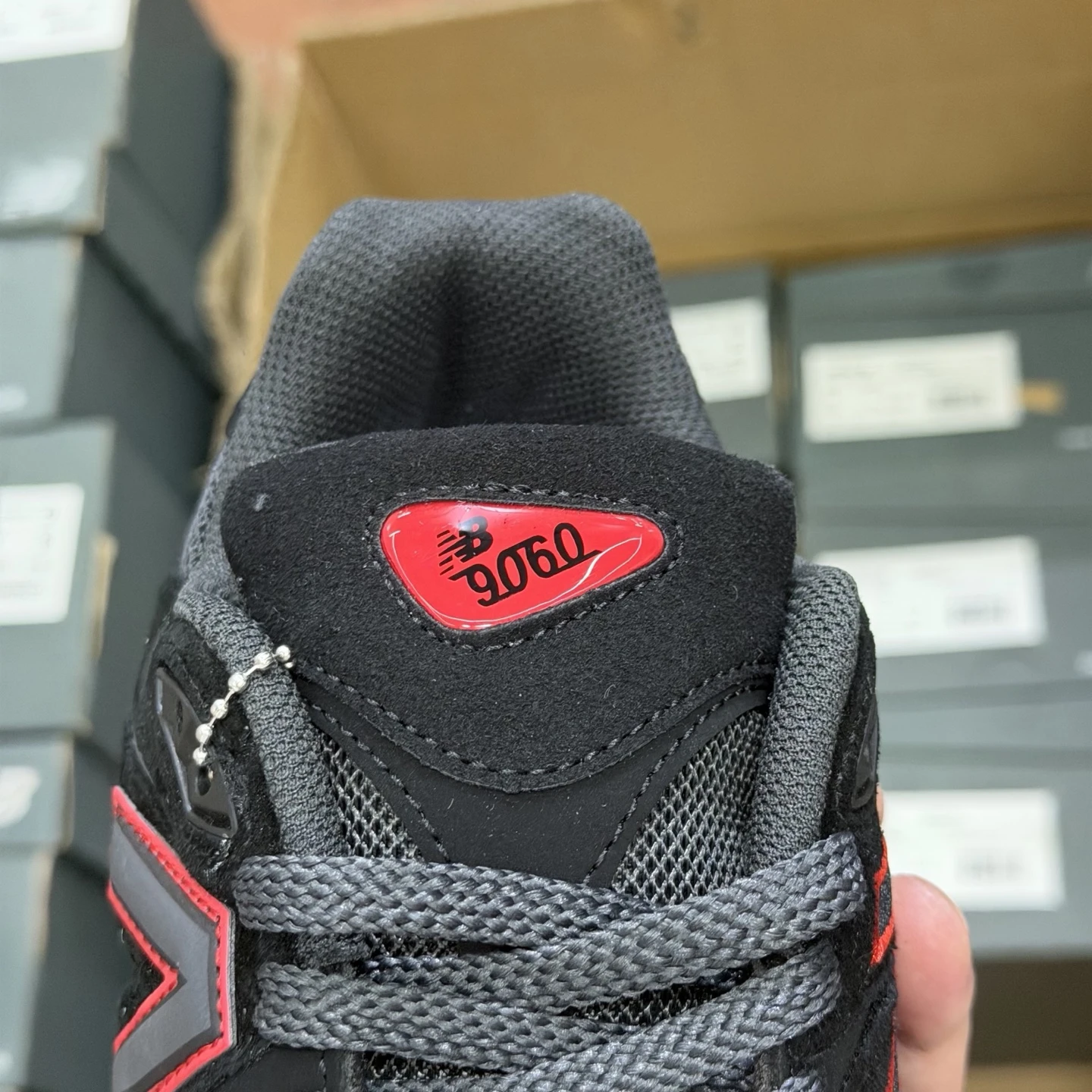 New Balance 9060 “Crimson Night” Chunky Sneakers – Black Red  Colors