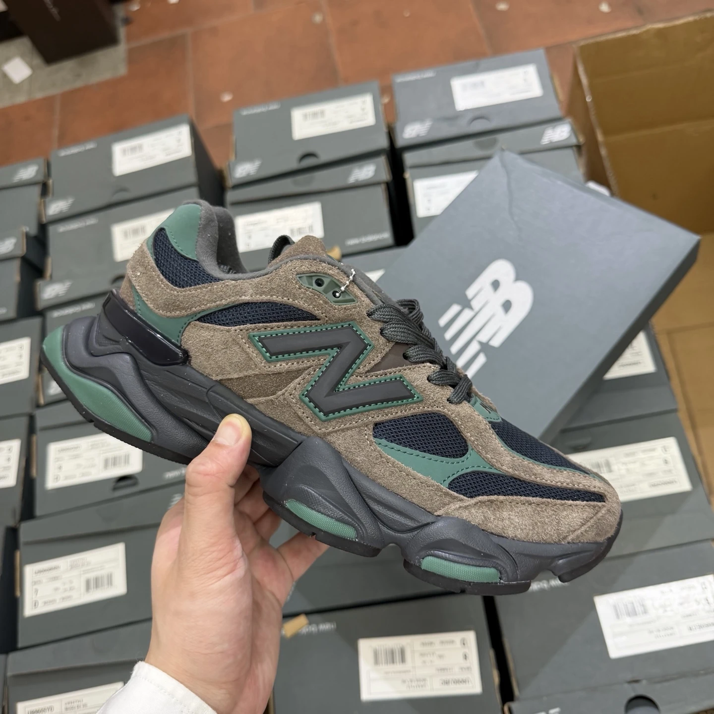 New Balance Slate Teal Chunky Sneakers