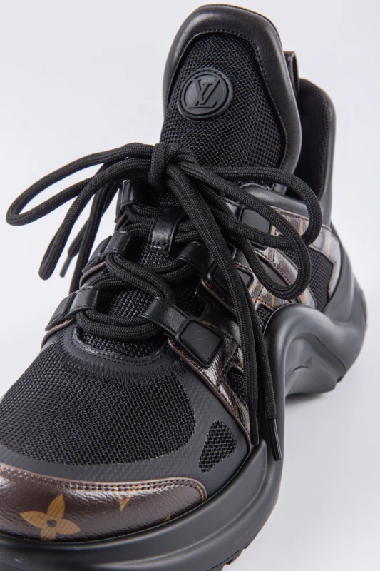 Louis Vuitton Archlight Triple Black Monogram Sneakers – Noir Eclipse Platform Shoes