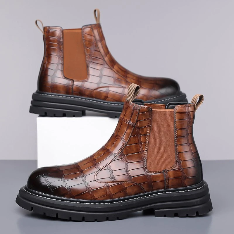 Men’s Chelsea Ankle Boots – Stylish Winter Leather Footwear