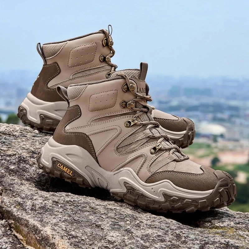Men's Waterproof Hiking Boots - Anti-Slip High-Top Trekking Shoes for Men