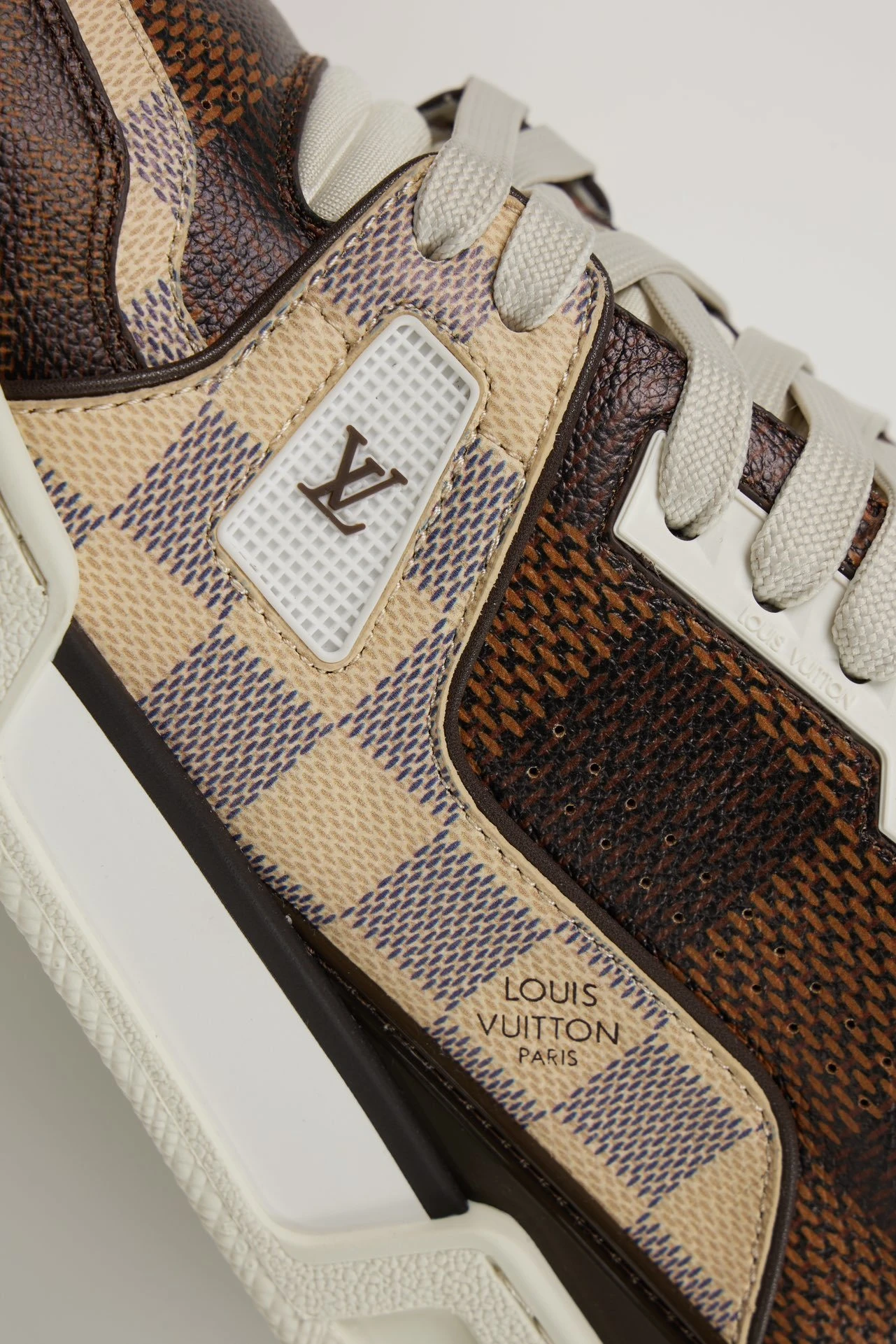 Louis Vuitton Brown & Beige Checkered Low-Top Luxury Sneakers for Men & Women