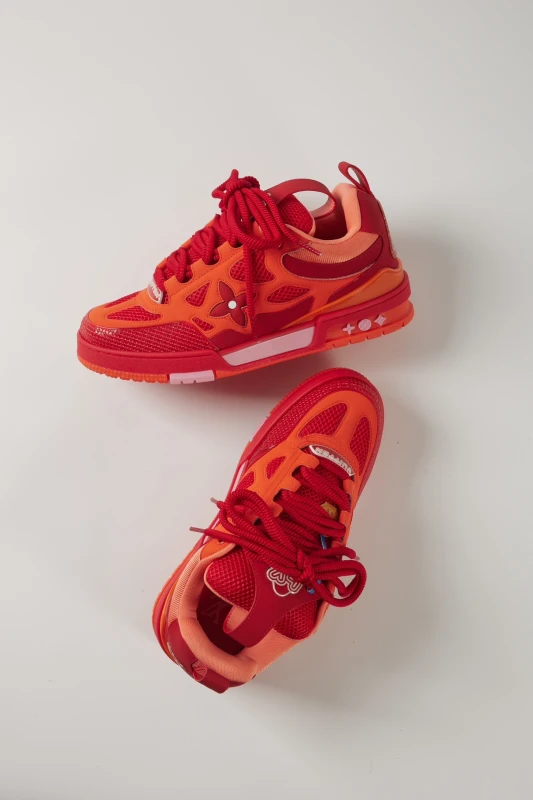 Louis Vuitton Red Orange Runner Sneakers