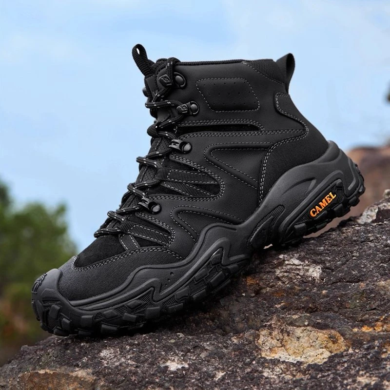 Men's Waterproof Hiking Boots - Anti-Slip High-Top Trekking Shoes for Men