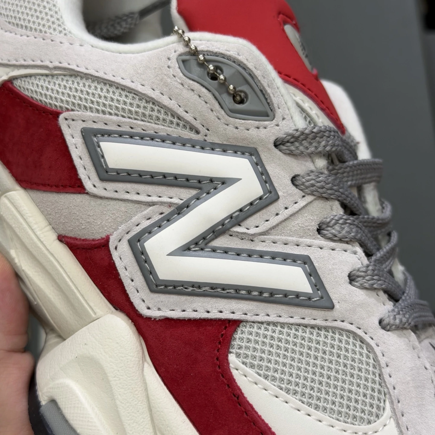 New Balance Crimson Silver Chunky Sneakers