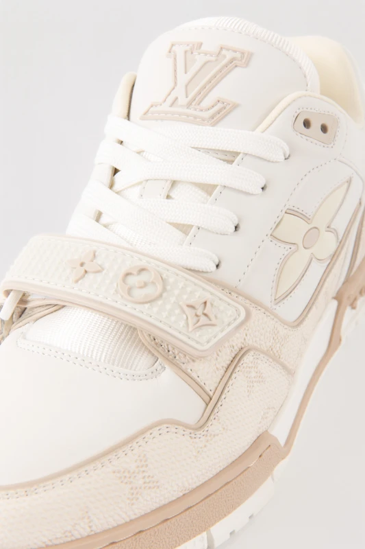 Louis Vuitton Monogram Cream and Beige Luxury Sneakers