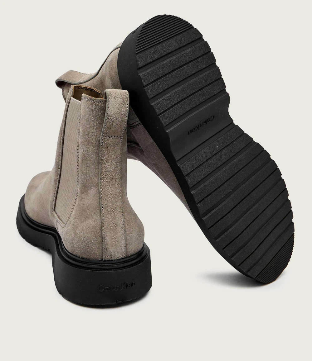 Calvin Klein Jeans Men’s Grey Suede Winter Ankle Boots