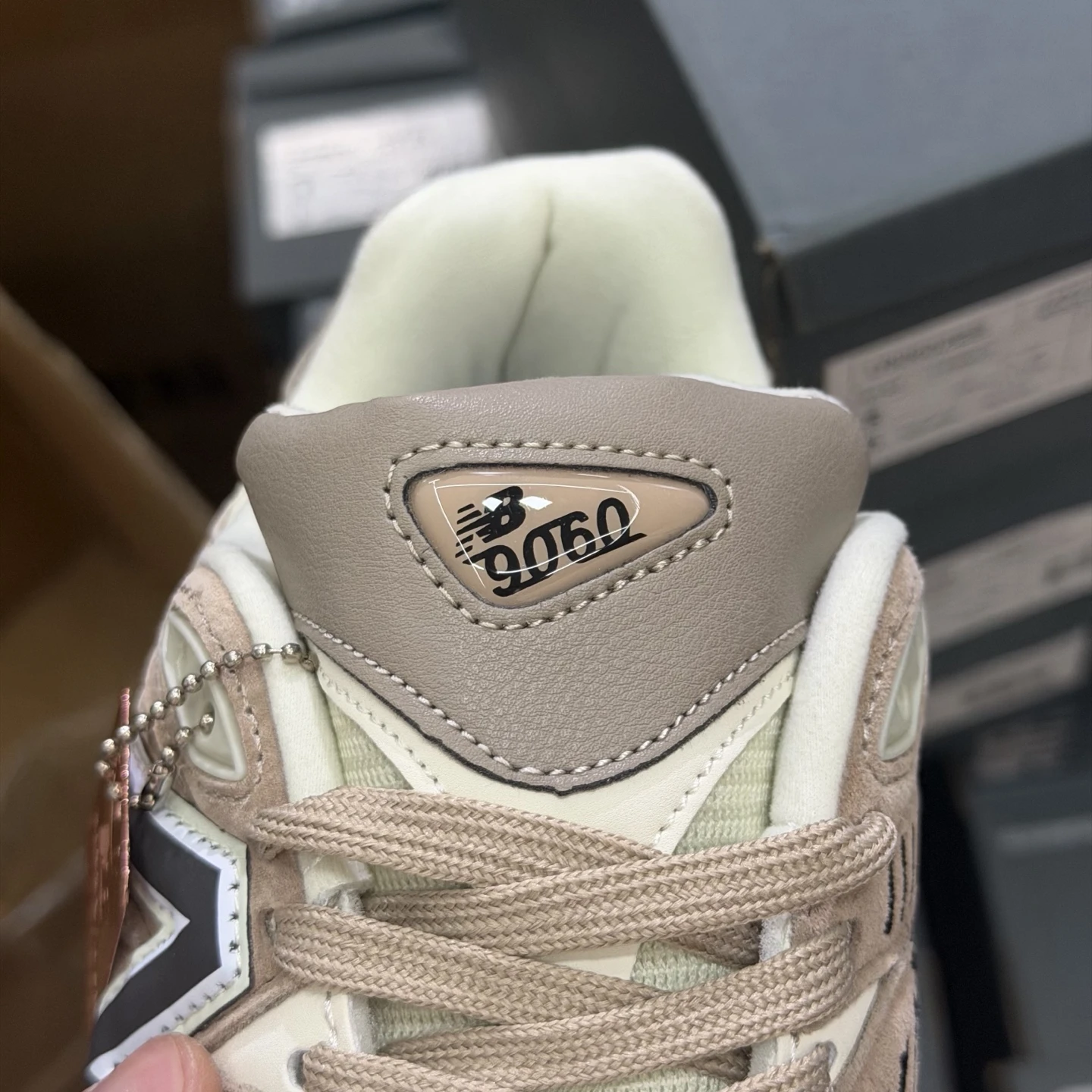 New Balance 9060 Chunky Sneakers – Beige, Cream & Taupe