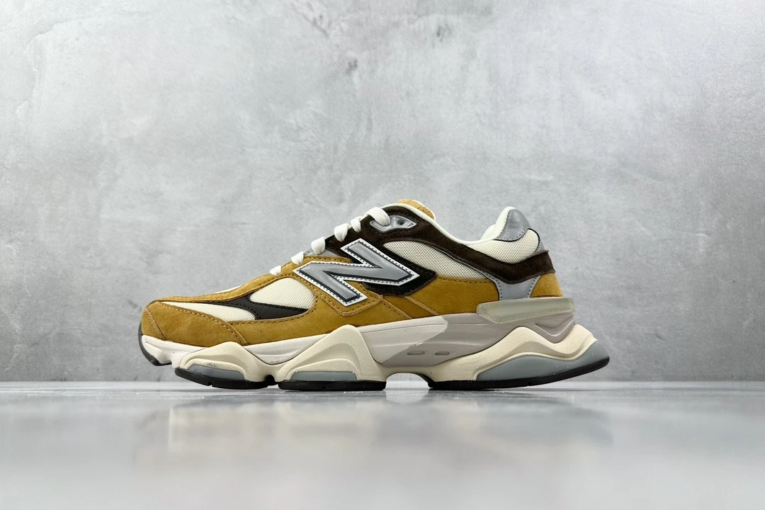 New Balance 9060 Golden Wheat Brown Chunky Sneakers – Premium Retro Running Inspired Lifestyle Shoes With ABZORB Cushioning For Men & Women
