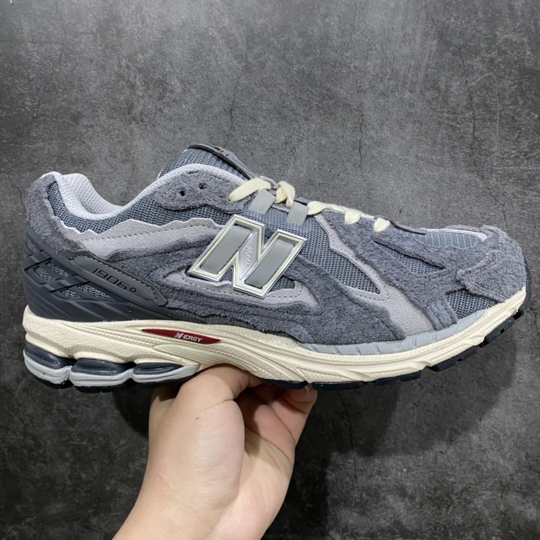 New Balance 1906D Protection Pack Grey Vintage Running Sneakers – Premium Distressed Suede Retro Lifestyle Shoes With N-ergy Cushioning