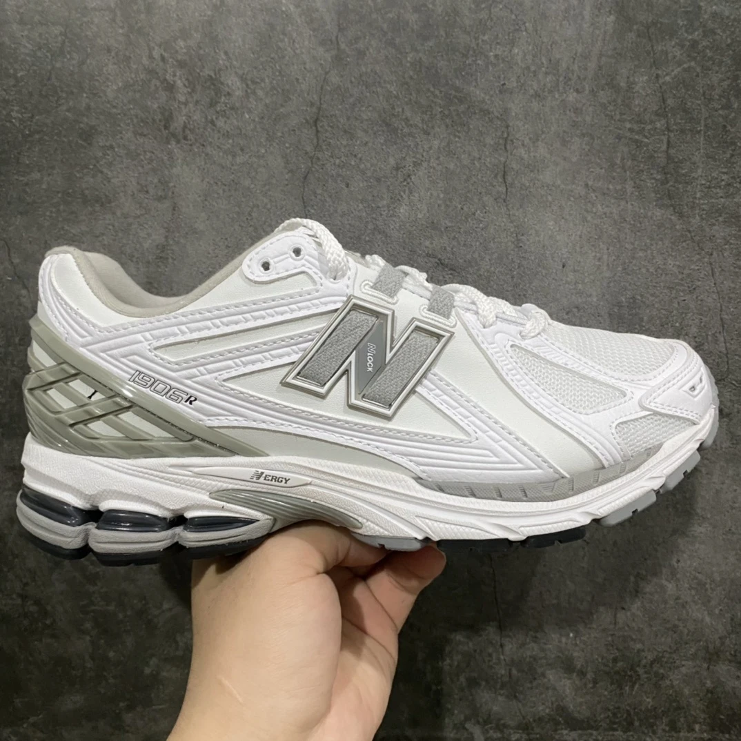 New Balance 1906R Triple White Running Sneakers – Premium Retro Performance Lifestyle Shoes With N-ergy Cushioning Technology