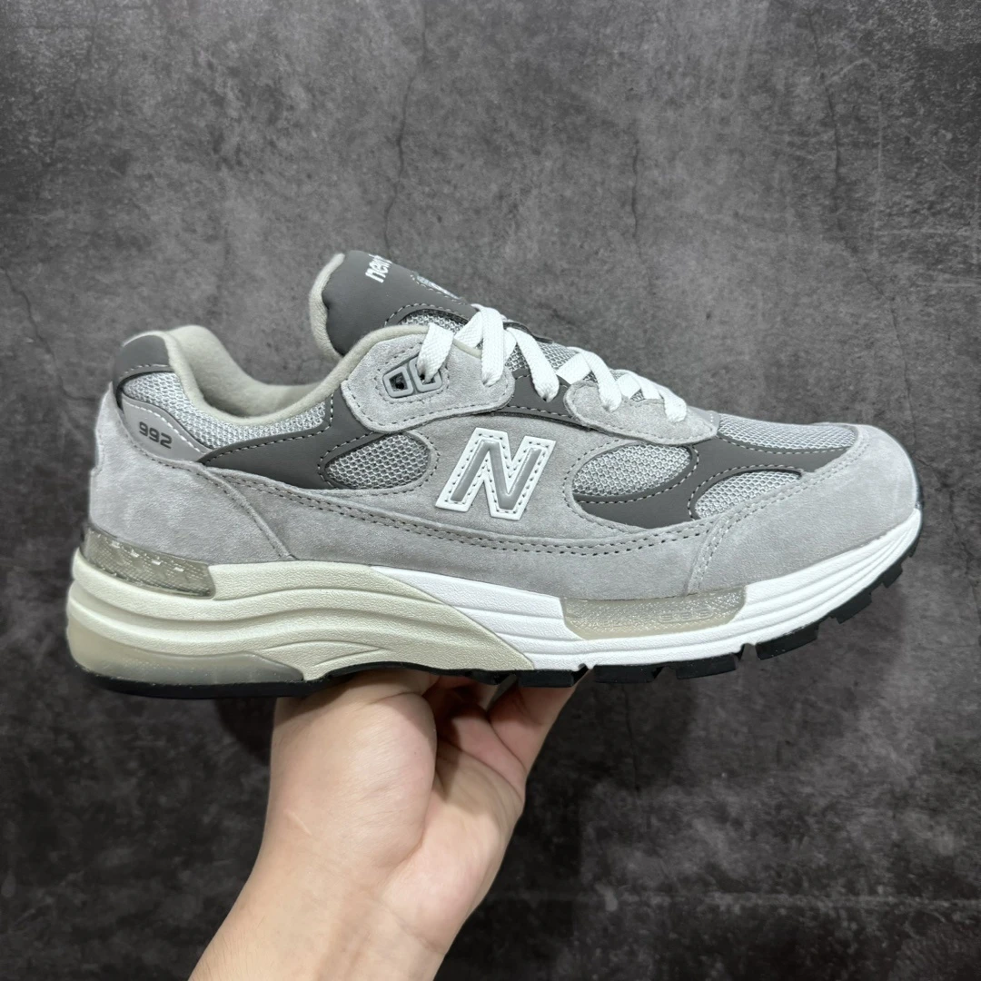 New Balance 992 Grey White Retro Sneakers