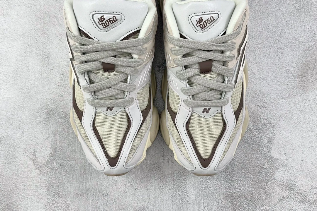 New Balance Cream Brown Chunky Sneakers