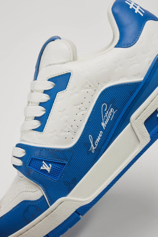 Louis Vuitton Royal Blue & White Luxury Low-Top Sneakers