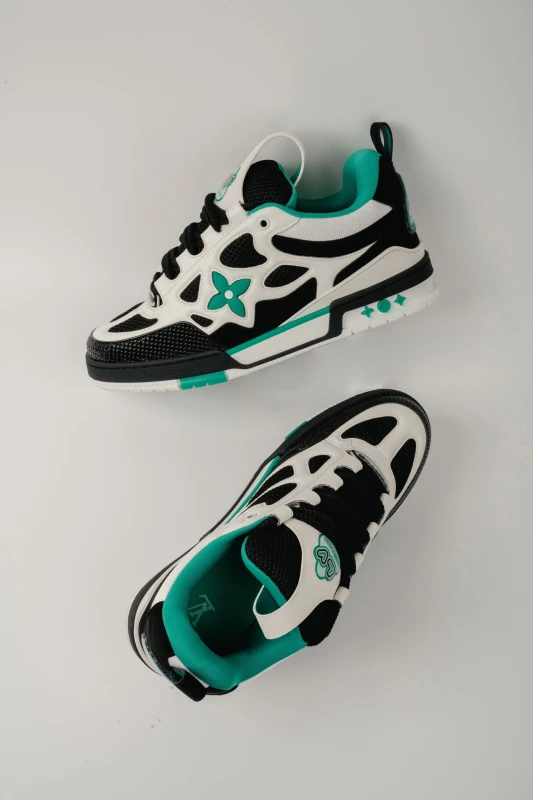 Louis Vuitton Black Teal Runner Sneakers