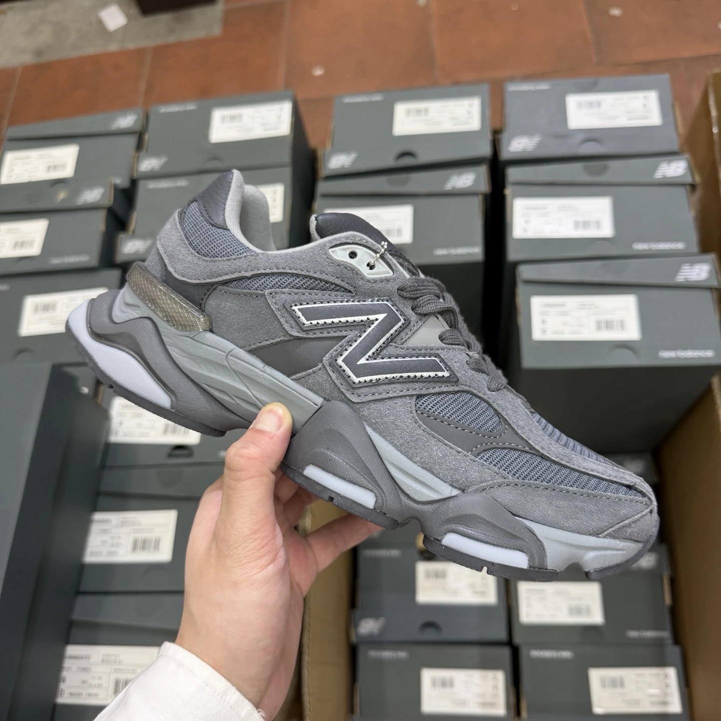 New Balance Dark Grey Chunky Sneakers