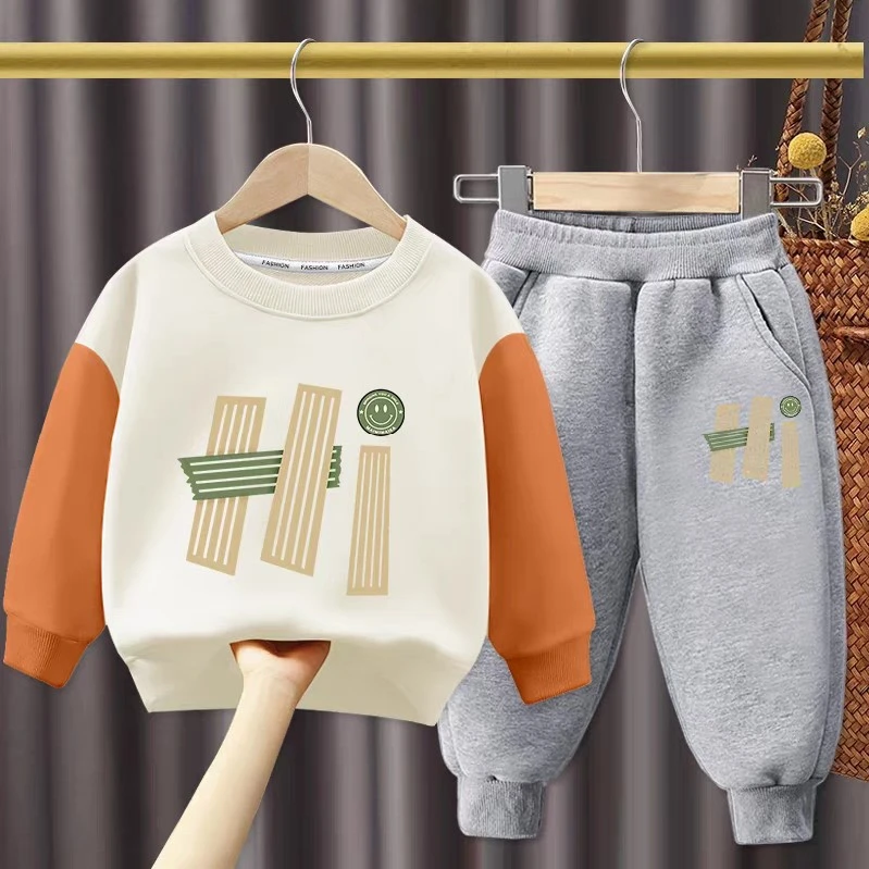 Cozy Kids Crewneck Sweatshirt & Jogger Set - Soft Fleece, Perfect for Play & Lounging
