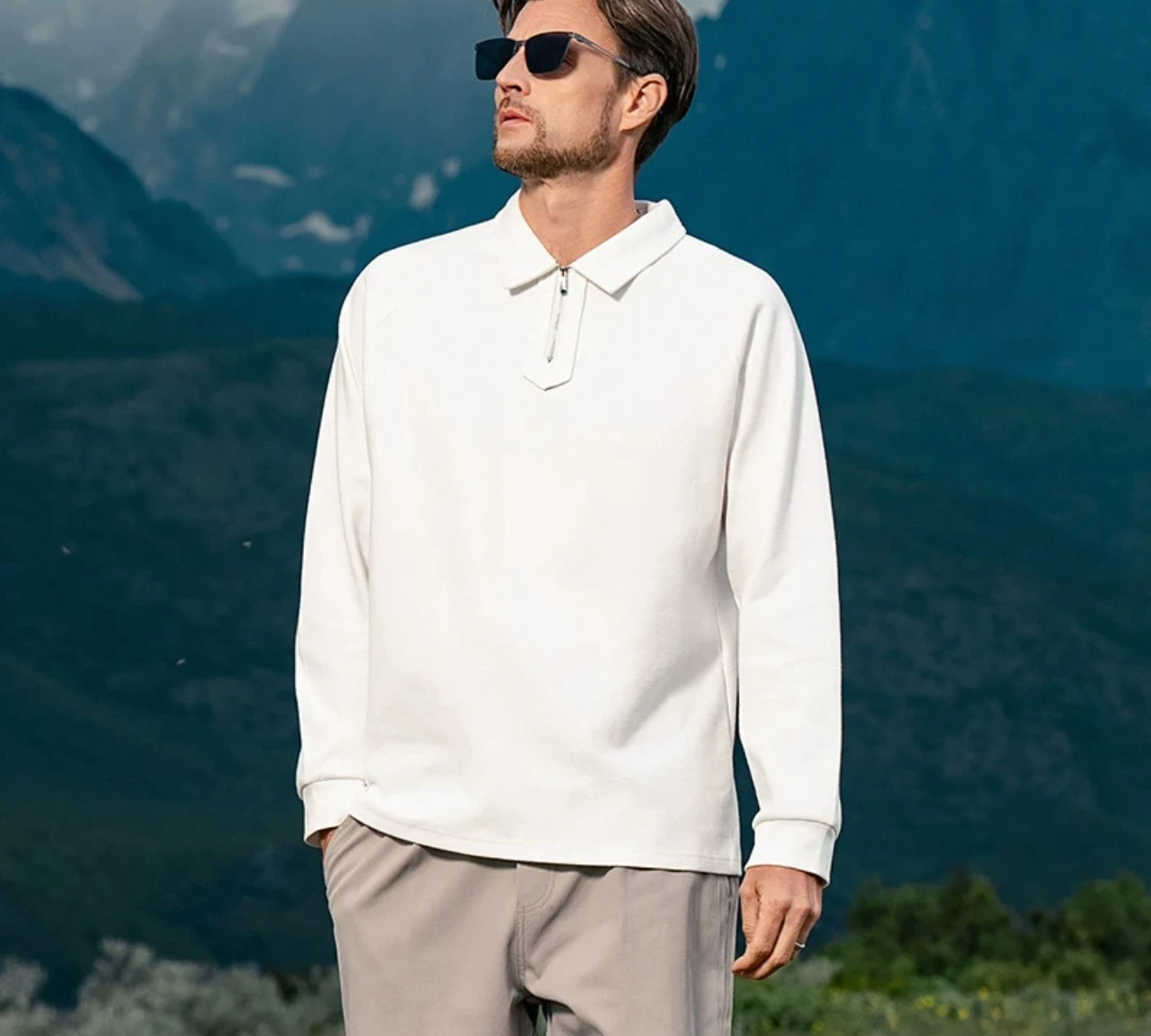 Men's Classic Lapel Long Sleeve Shirt - Comfortable & Stylish