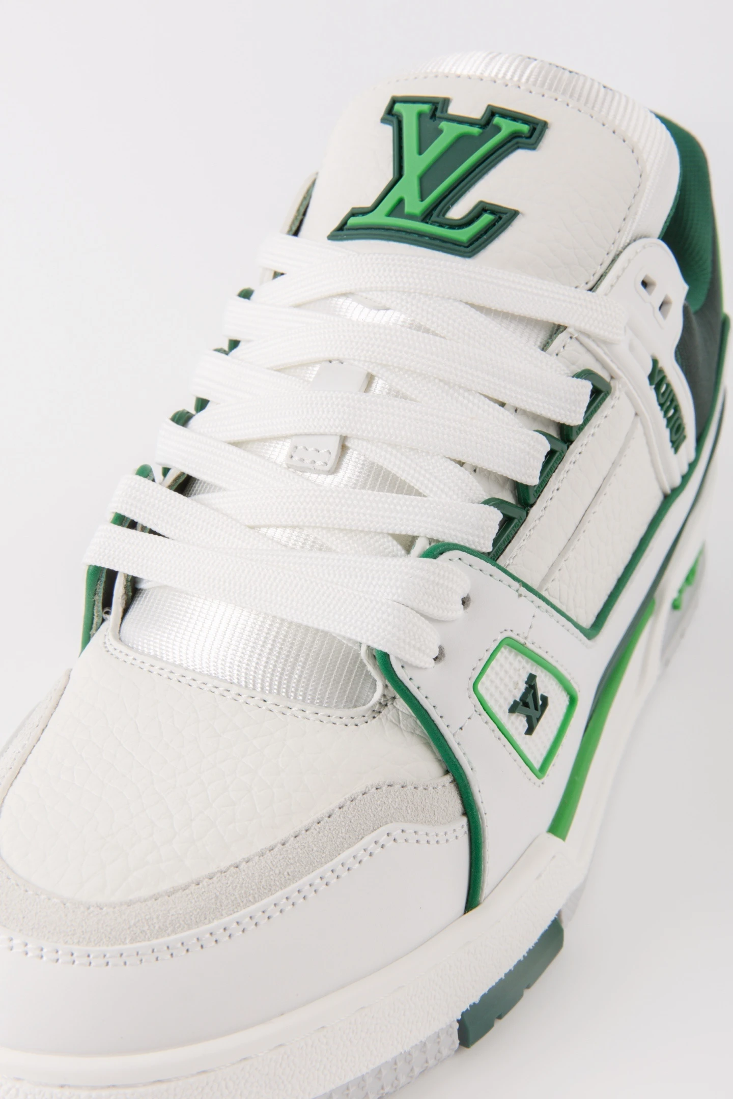 Louis Vuitton White & Green Low-Top Luxury Sneakers for Men & Women