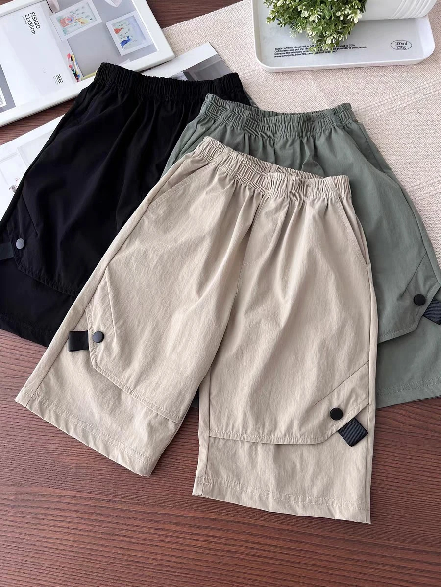 Boys' Comfortable Elastic Waist Pants - Durable & Stylish Big Kid Trousers